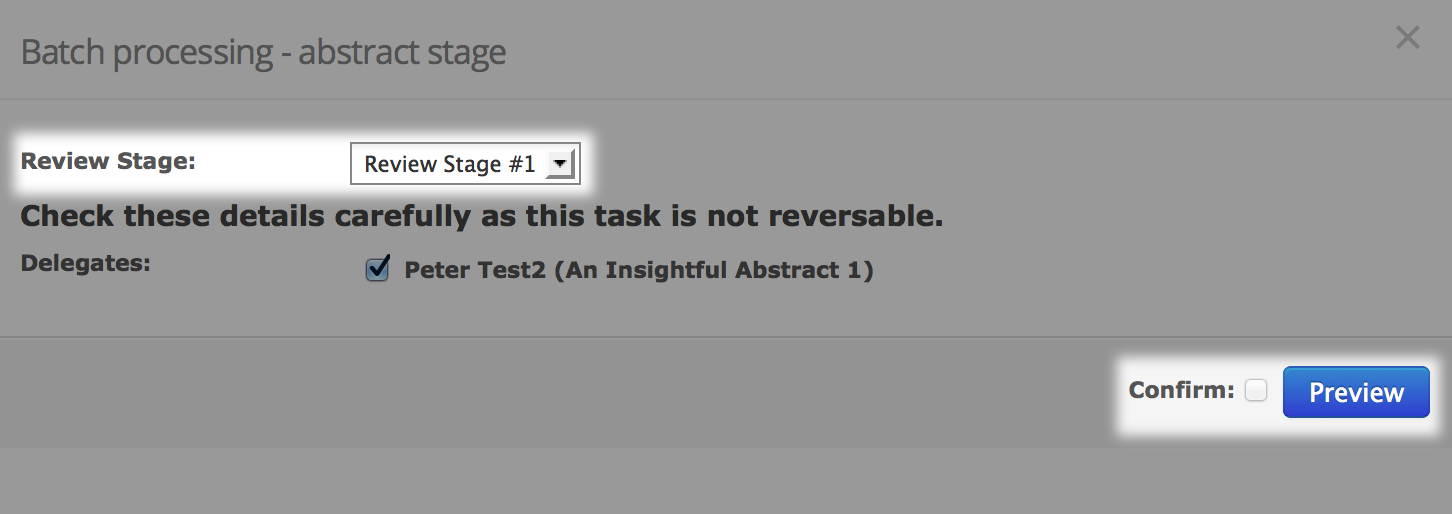 Allocate to review stage