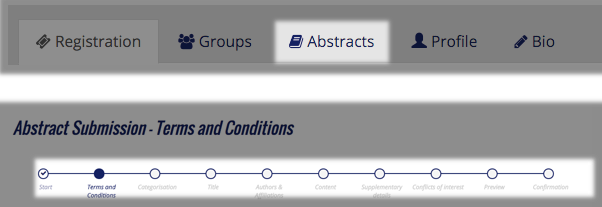 submitting an abstract