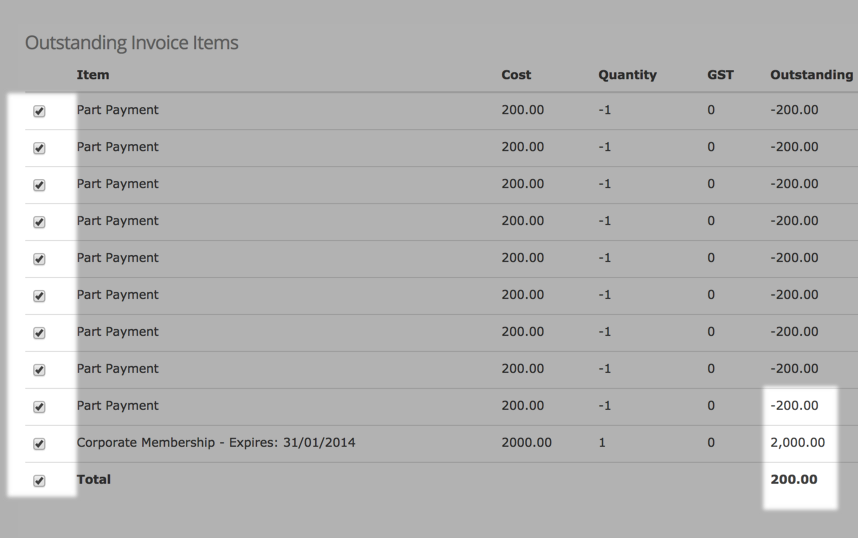 Process remaining payments